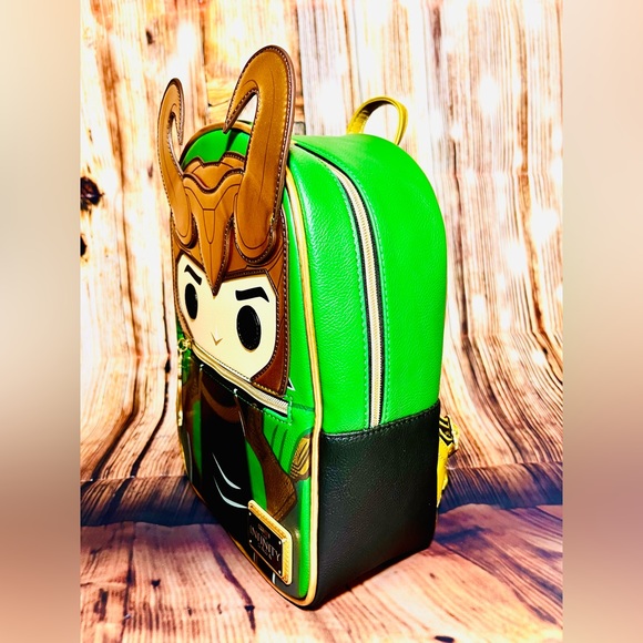 Avengers Loki with Scepter Pop! by Loungefly Mini-Backpack - Picture 4 of 15